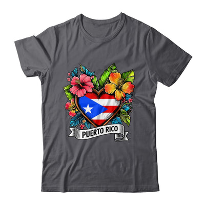 Heart Puerto Rico Flag Hispanic Heritage Boricua Rican Shirt & Tank Top | siriusteestore