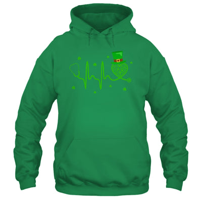 Heartbeat Stethoscope Shamrock Irish Nurse St Patricks Day Shirt & Tank Top | siriusteestore