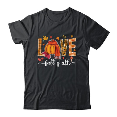 Hello Fall Pumpkin LOVE Fall Y'All Leopard Peace Love Fall Shirt & Sweatshirt | siriusteestore