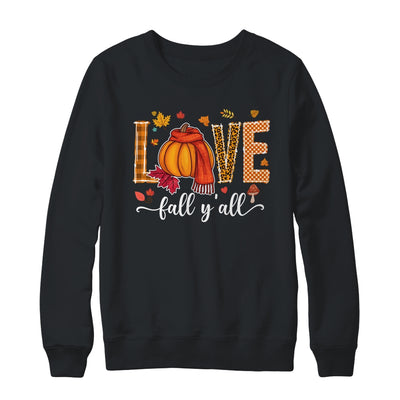Hello Fall Pumpkin LOVE Fall Y'All Leopard Peace Love Fall Shirt & Sweatshirt | siriusteestore