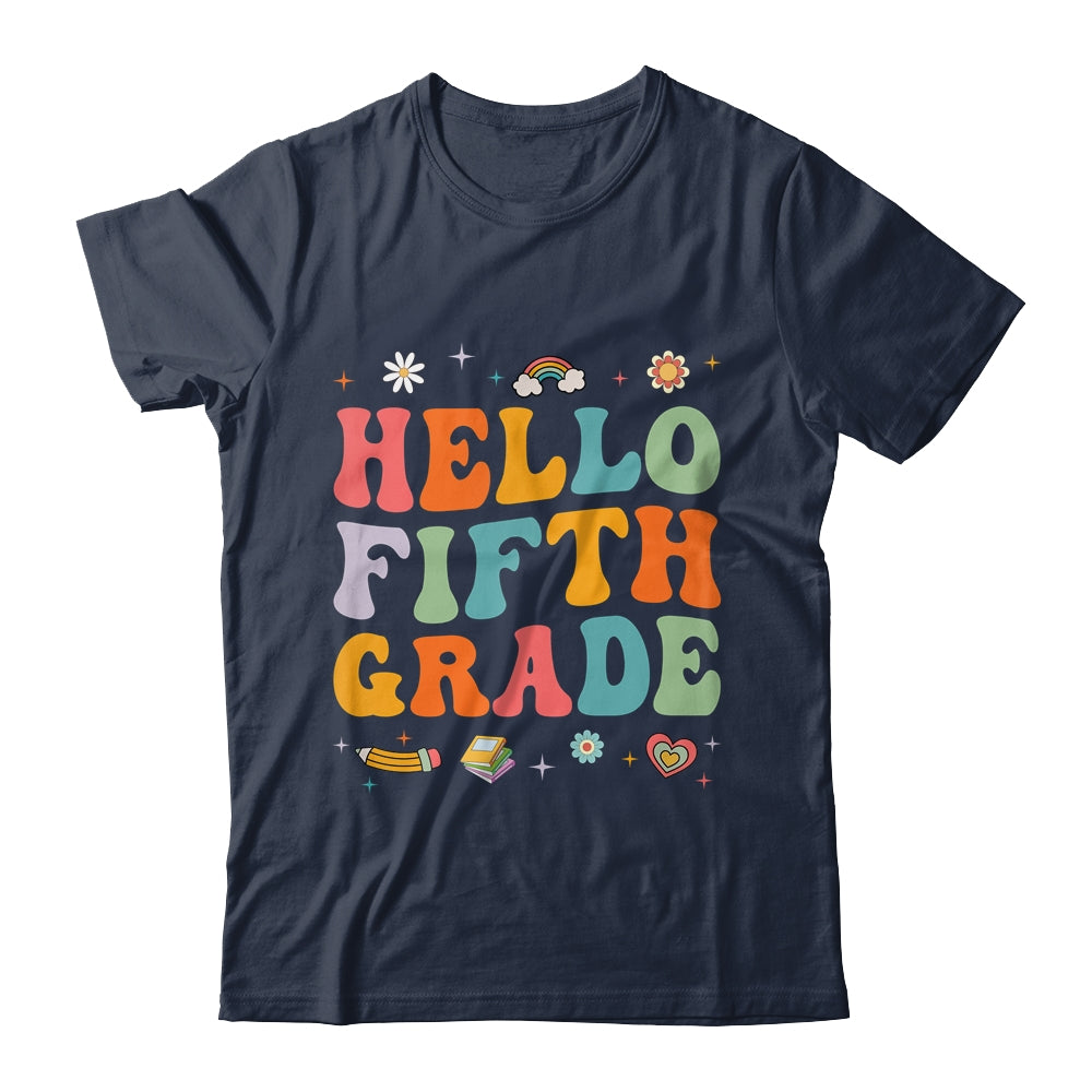 Hello Fifth 5th Grade Back To School Teachers Kids Girls Shirt & Hoodie | siriusteestore