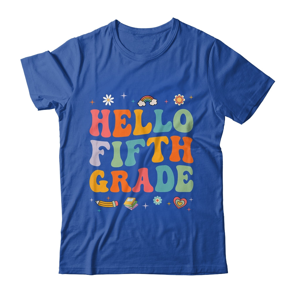 Hello Fifth 5th Grade Back To School Teachers Kids Girls Shirt & Hoodie | siriusteestore