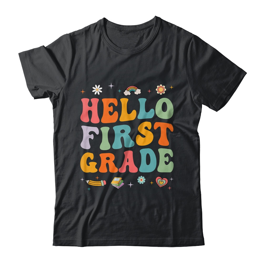 Hello First 1st Grade Back To School Teachers Kids Girls Shirt & Hoodie | siriusteestore