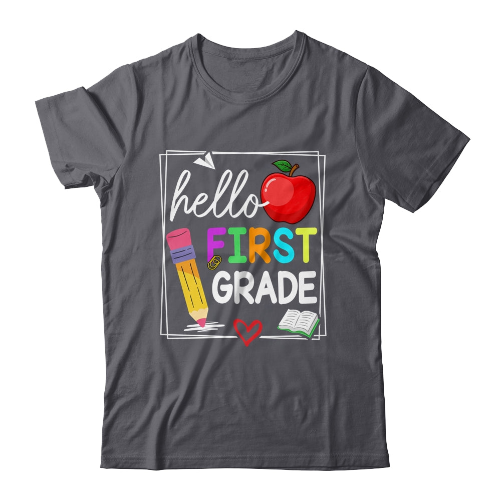Hello First Grade Team 1st Grade Back To School Teacher Kids Shirt & Hoodie | siriusteestore
