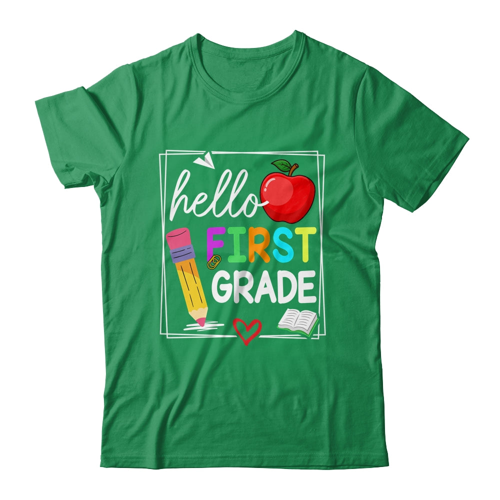 Hello First Grade Team 1st Grade Back To School Teacher Kids Shirt & Hoodie | siriusteestore