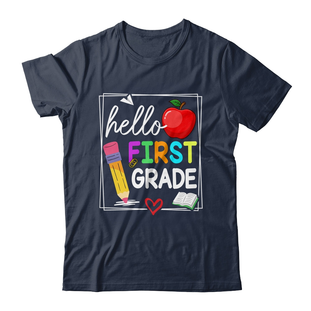 Hello First Grade Team 1st Grade Back To School Teacher Kids Shirt & Hoodie | siriusteestore