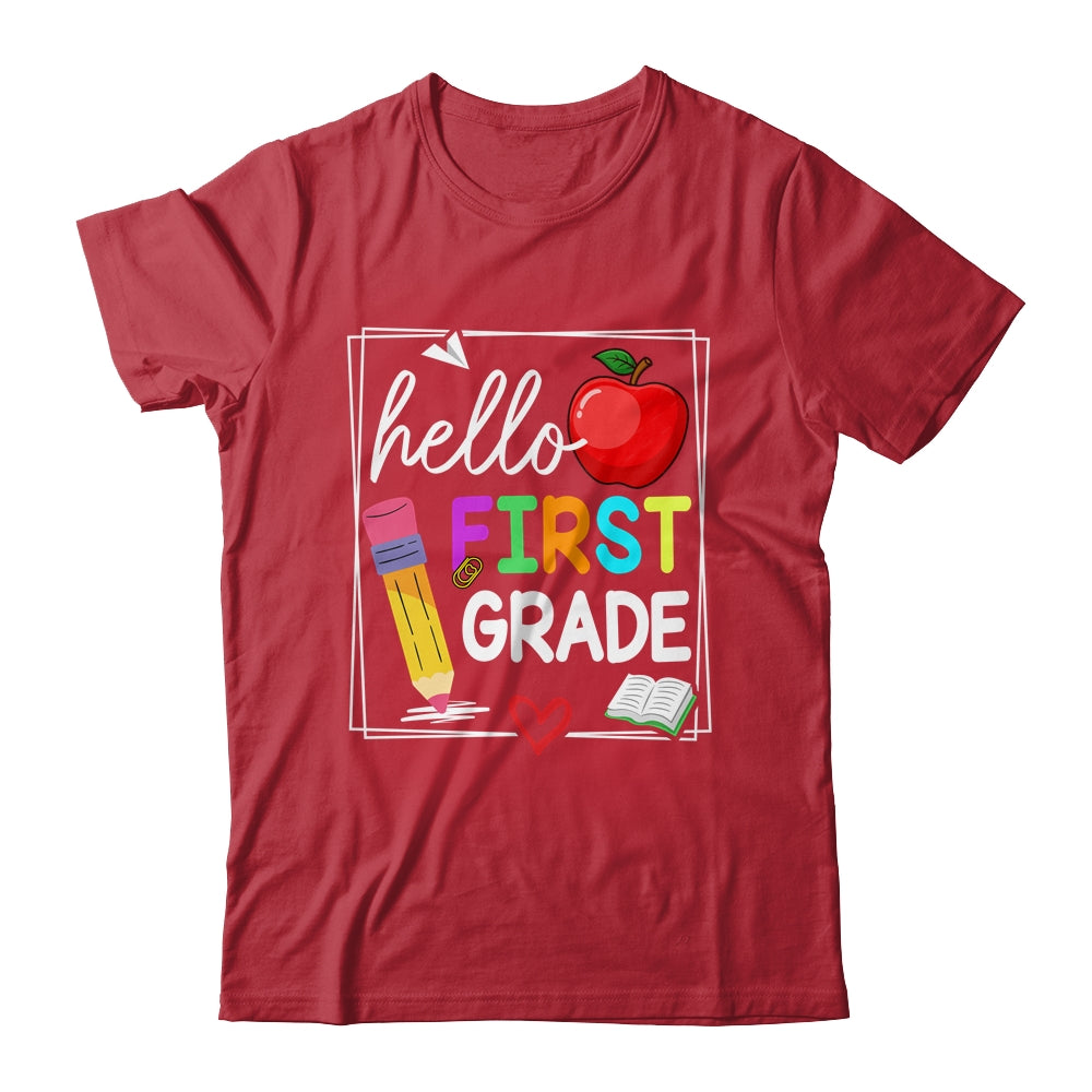 Hello First Grade Team 1st Grade Back To School Teacher Kids Shirt & Hoodie | siriusteestore