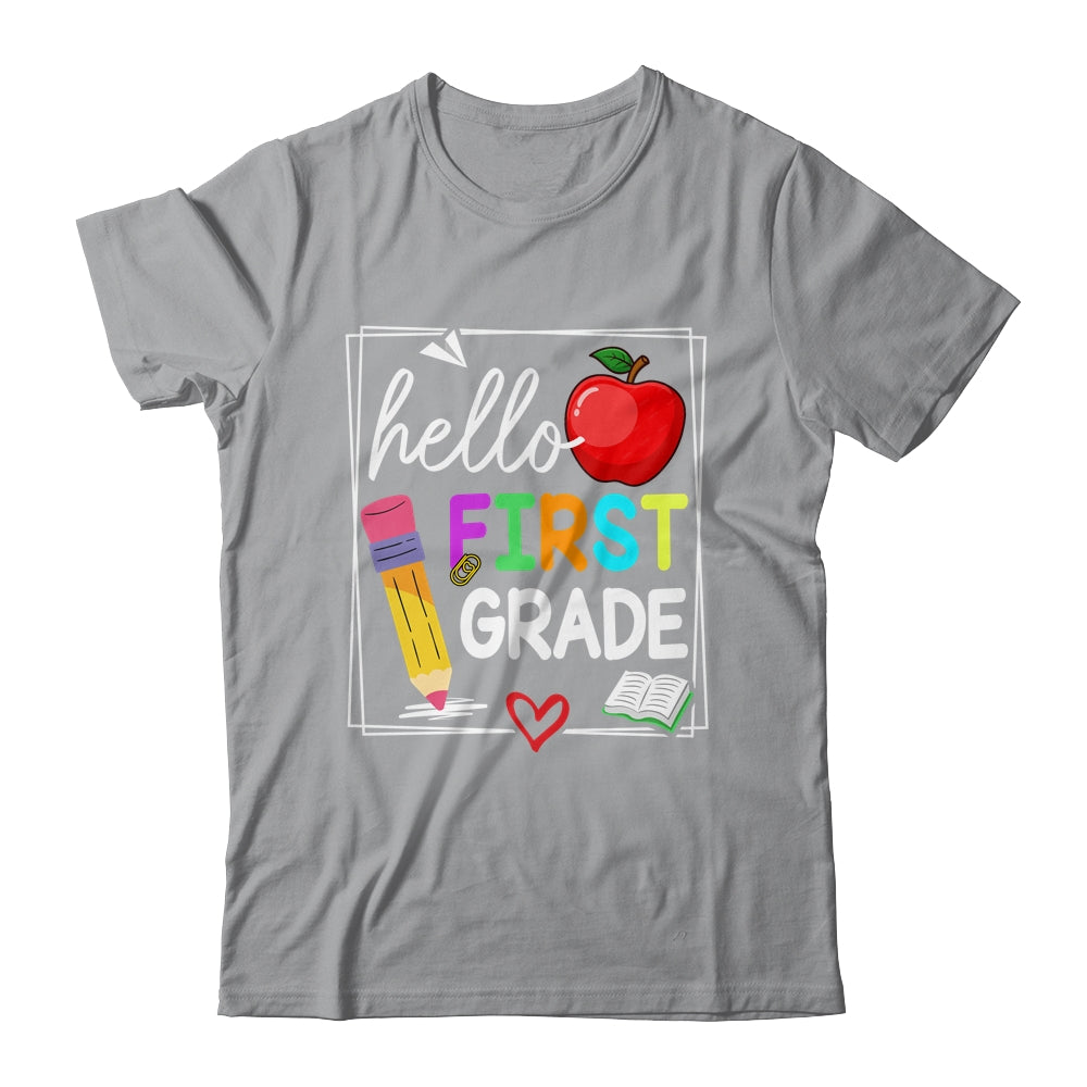 Hello First Grade Team 1st Grade Back To School Teacher Kids Shirt & Hoodie | siriusteestore