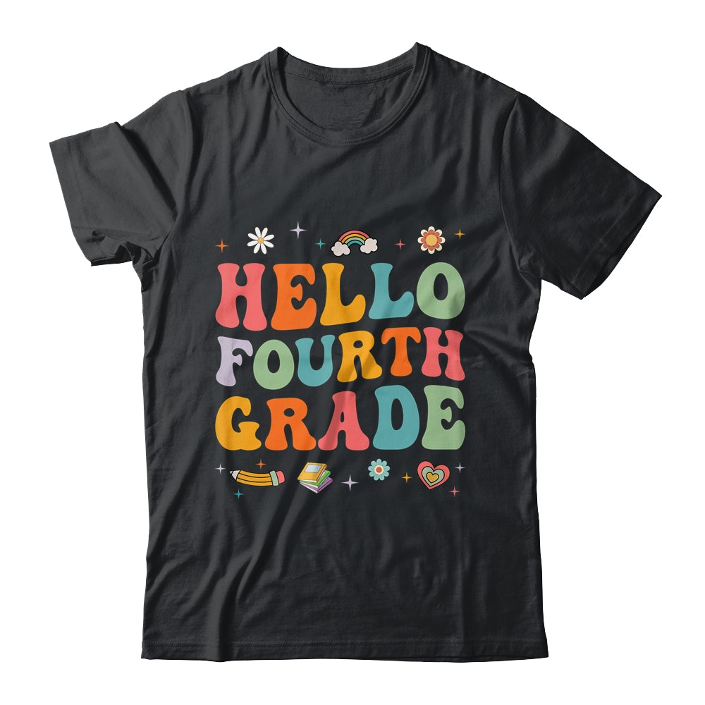 Hello Fourth 4th Grade Back To School Teachers Kids Girls Shirt & Hoodie | siriusteestore
