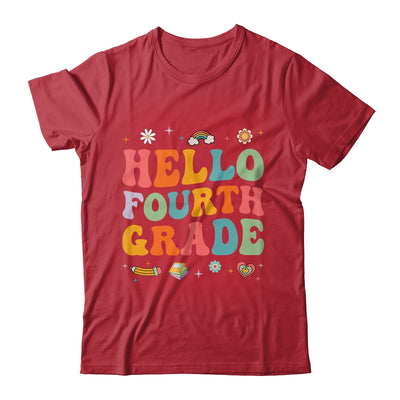 Hello Fourth 4th Grade Back To School Teachers Kids Girls Shirt & Hoodie | siriusteestore
