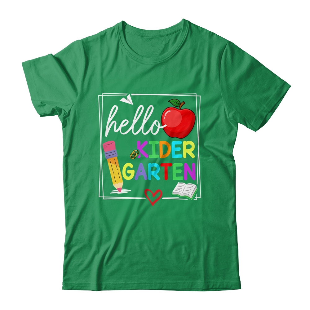 Hello Kindergarten Team Kinder Back To School Teacher Kids Shirt & Hoodie | siriusteestore