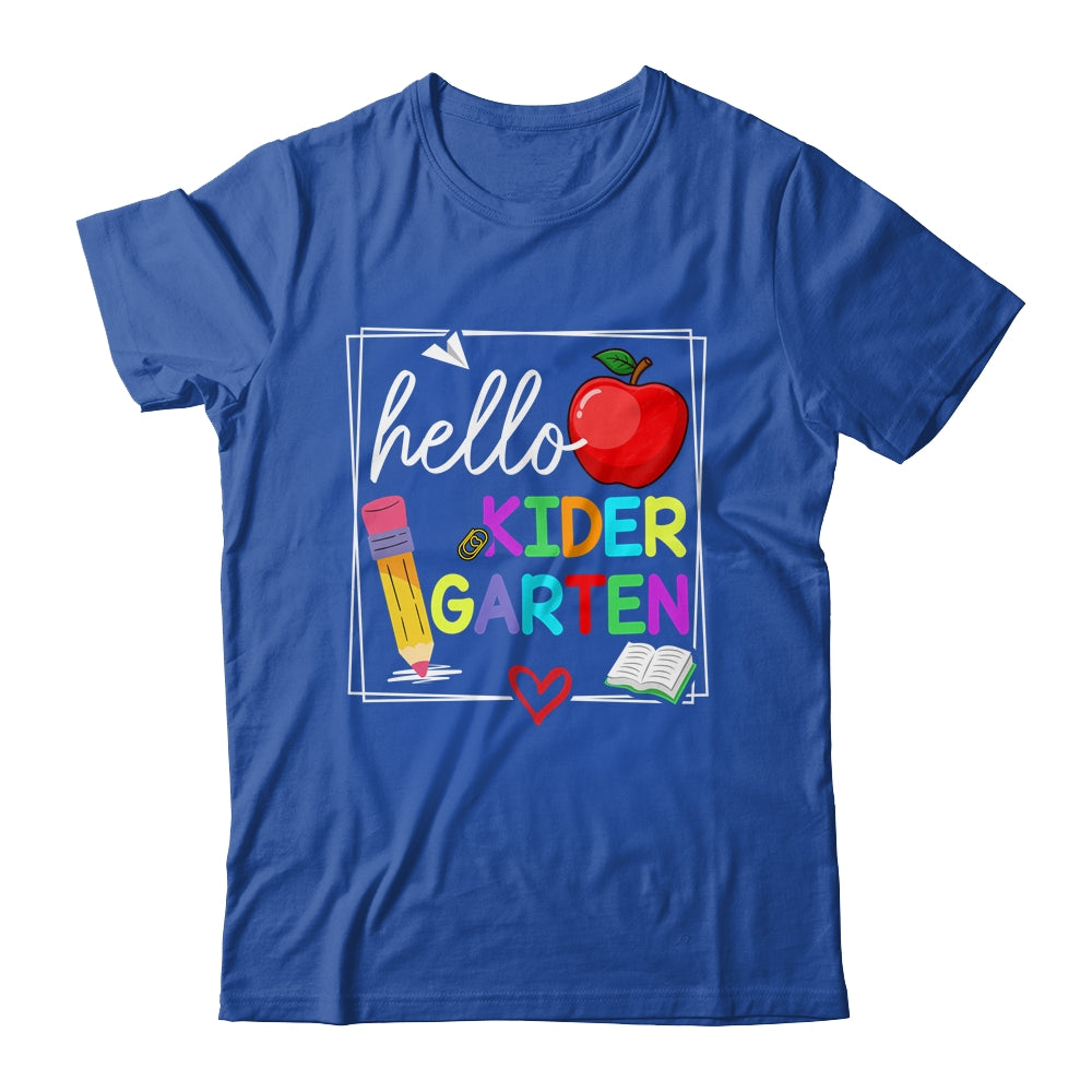 Hello Kindergarten Team Kinder Back To School Teacher Kids Shirt & Hoodie | siriusteestore