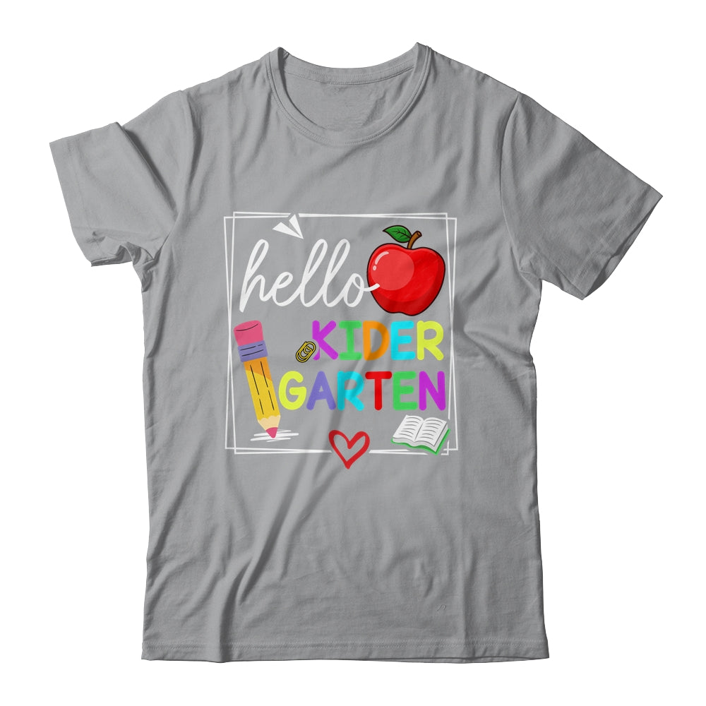 Hello Kindergarten Team Kinder Back To School Teacher Kids Shirt & Hoodie | siriusteestore