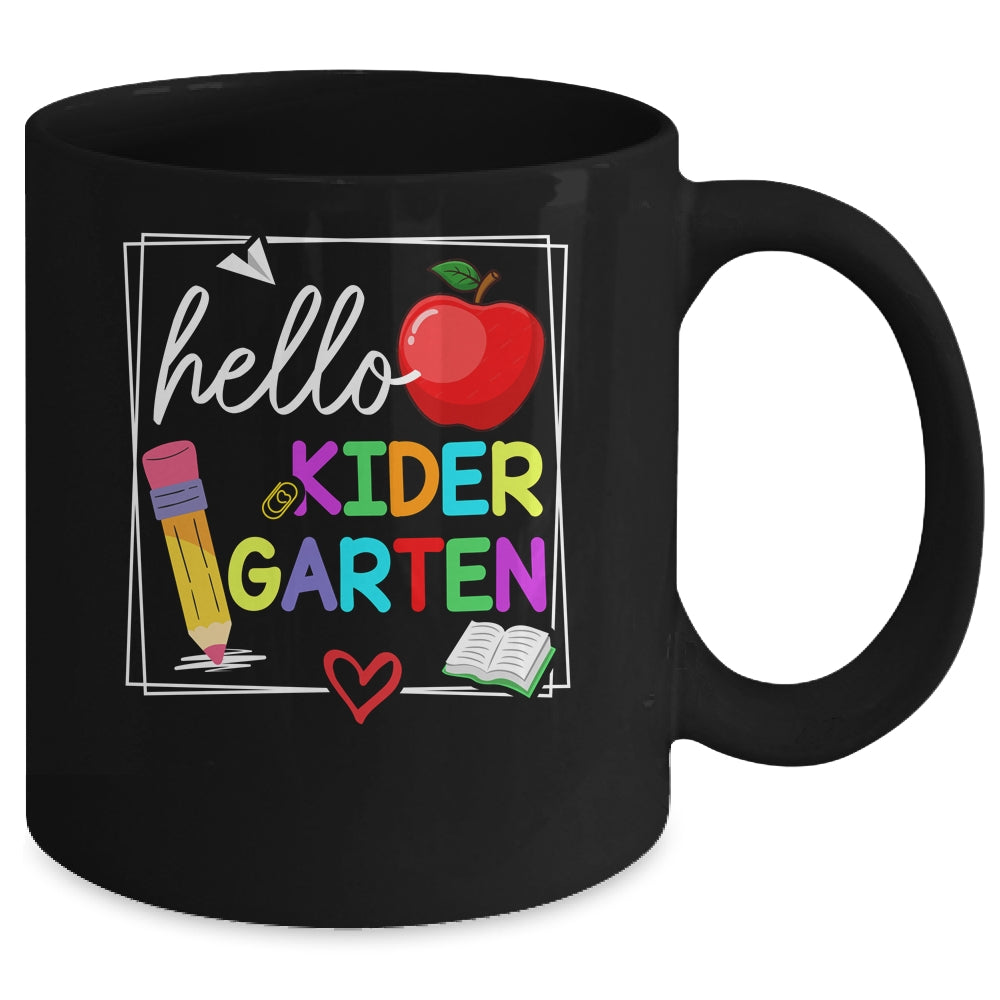 Hello Kindergarten Team Kinder Back To School Teacher Kids Mug | siriusteestore