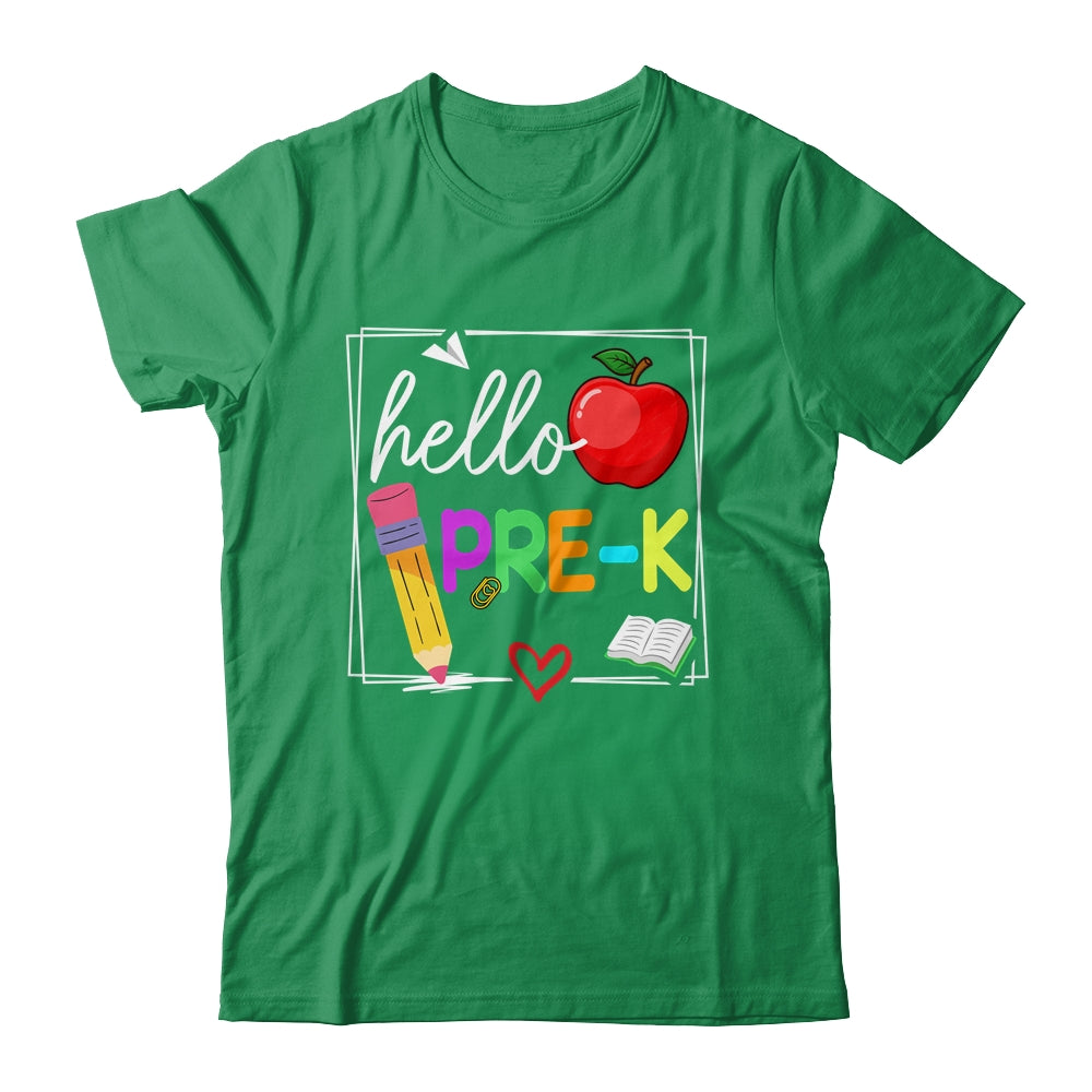 Hello Pre-K Team Preschool Back To School Teacher Kids Shirt & Hoodie | siriusteestore