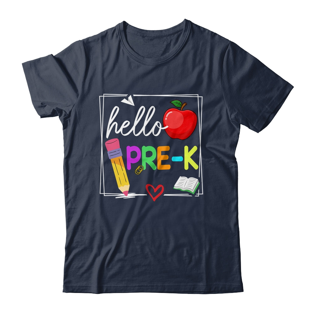 Hello Pre-K Team Preschool Back To School Teacher Kids Shirt & Hoodie | siriusteestore