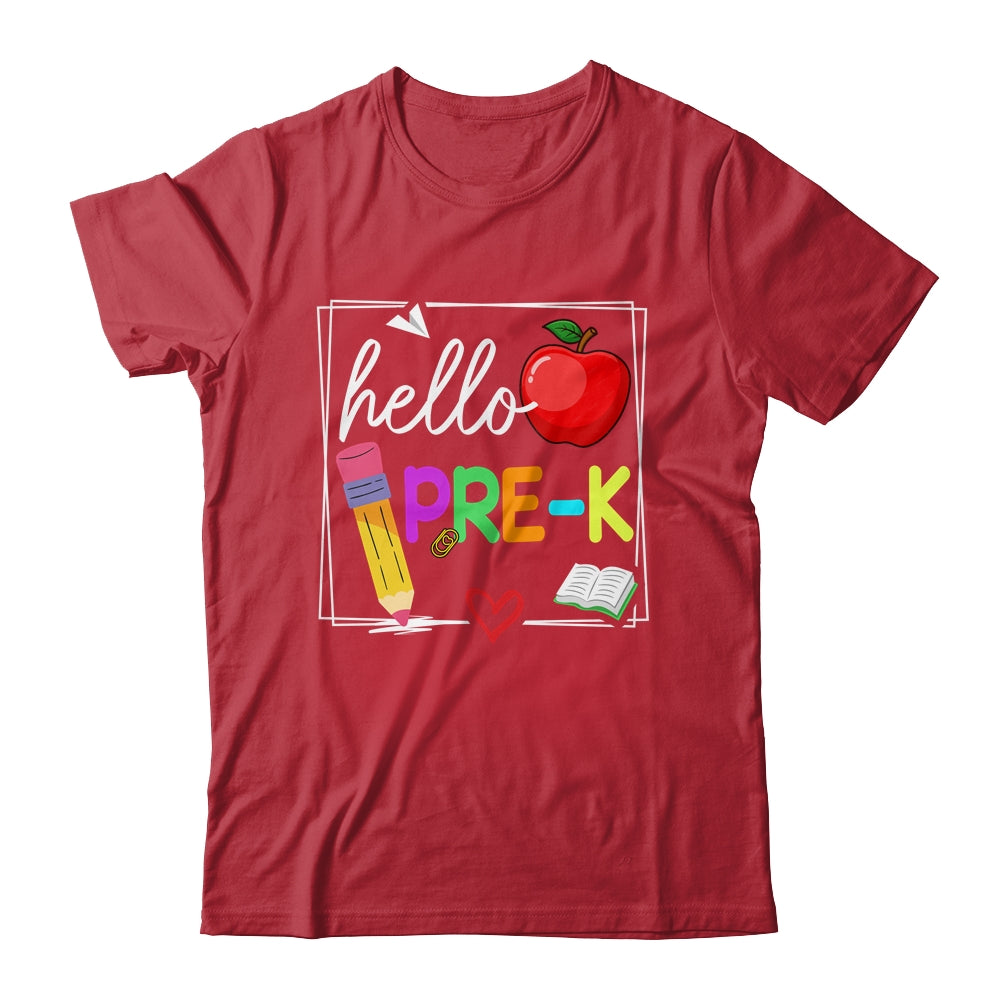 Hello Pre-K Team Preschool Back To School Teacher Kids Shirt & Hoodie | siriusteestore