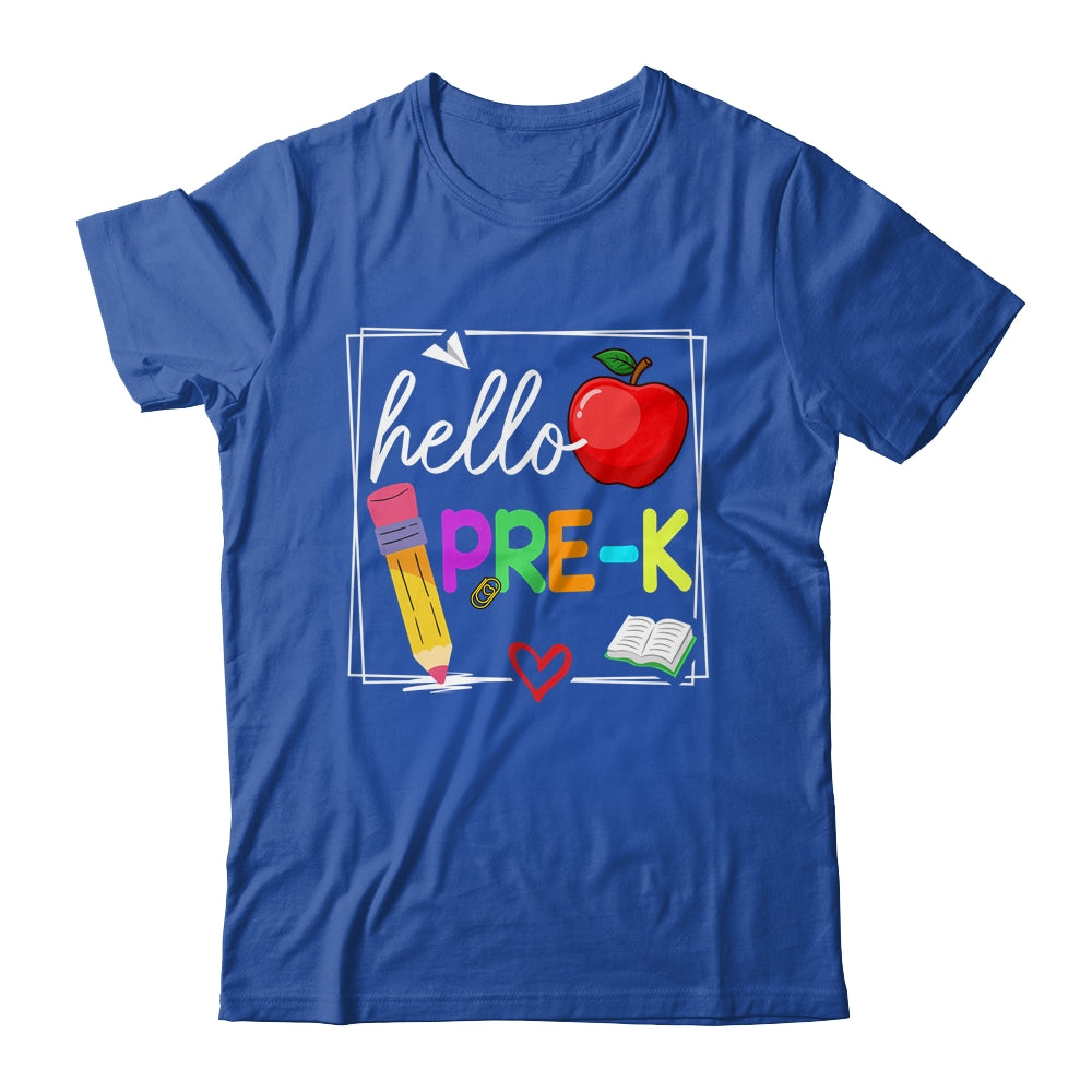 Hello Pre-K Team Preschool Back To School Teacher Kids Shirt & Hoodie | siriusteestore