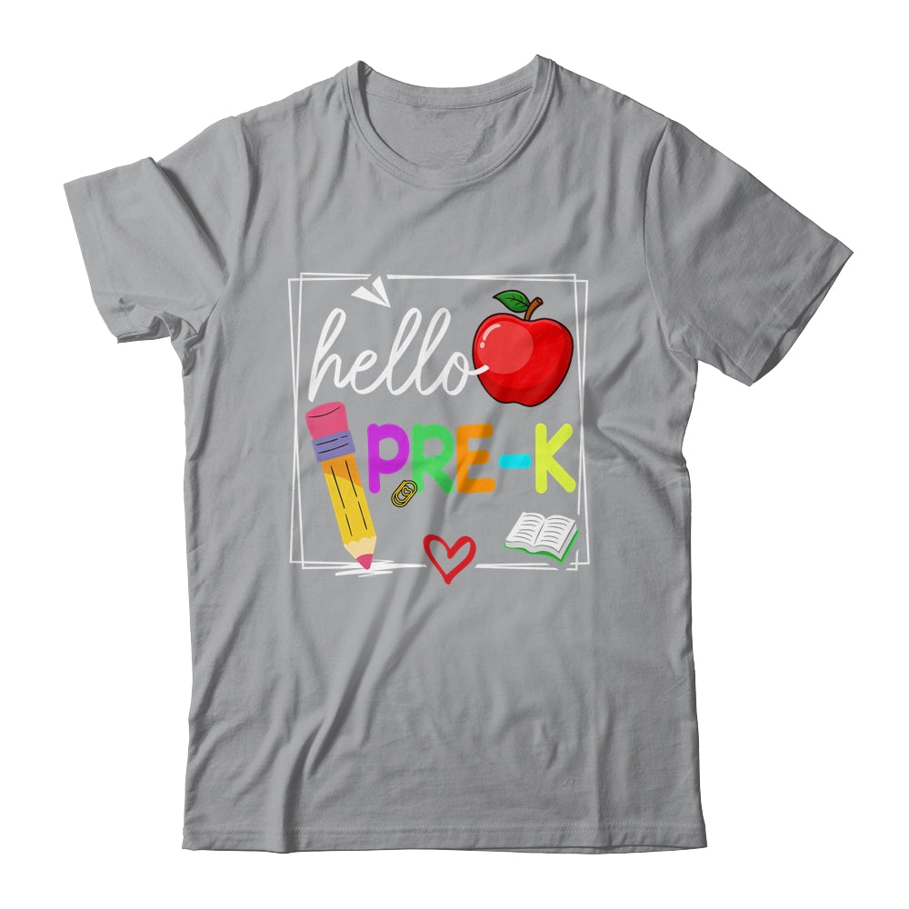 Hello Pre-K Team Preschool Back To School Teacher Kids Shirt & Hoodie | siriusteestore