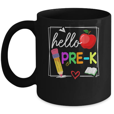 Hello Pre-K Team Preschool Back To School Teacher Kids Mug | siriusteestore
