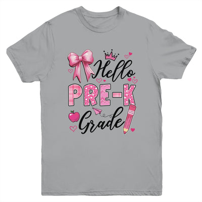 Hello Preschool First Day Of School Coquette Teacher Girl Youth Shirt | siriusteestore