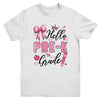 Hello Preschool First Day Of School Coquette Teacher Girl Youth Shirt | siriusteestore