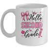 Hello Second Grade First Day Of School Coquette Teacher Girl Mug | siriusteestore