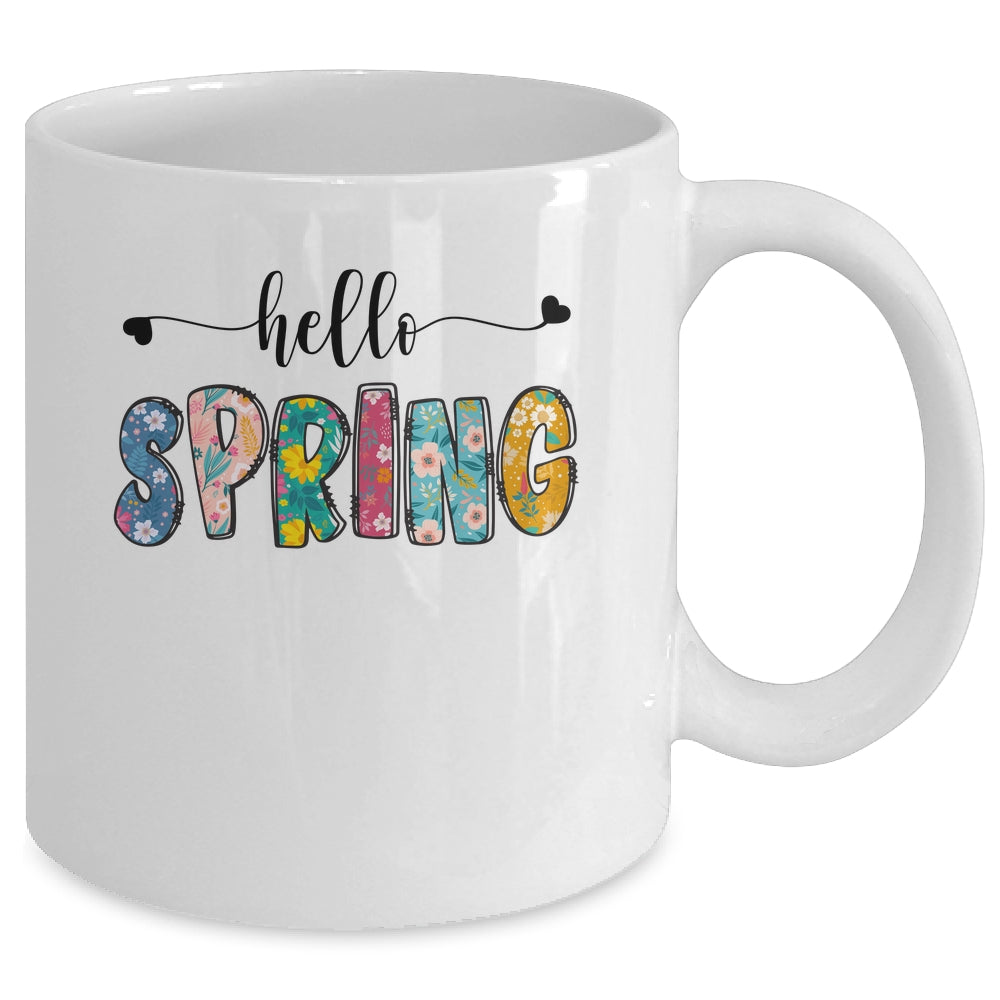 Hello Spring Flower Happy Easter Floral Mom Plant Lover Mug | siriusteestore