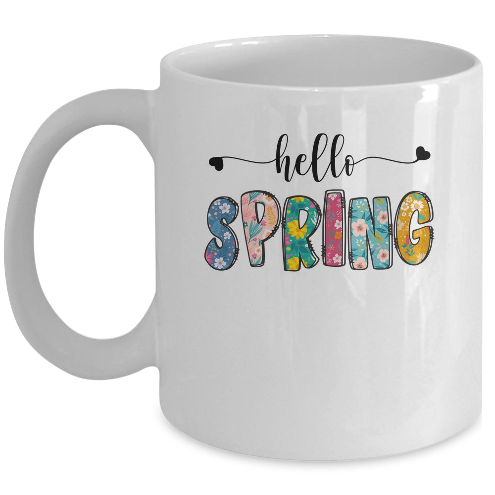 Hello Spring Flower Happy Easter Floral Mom Plant Lover Mug | siriusteestore