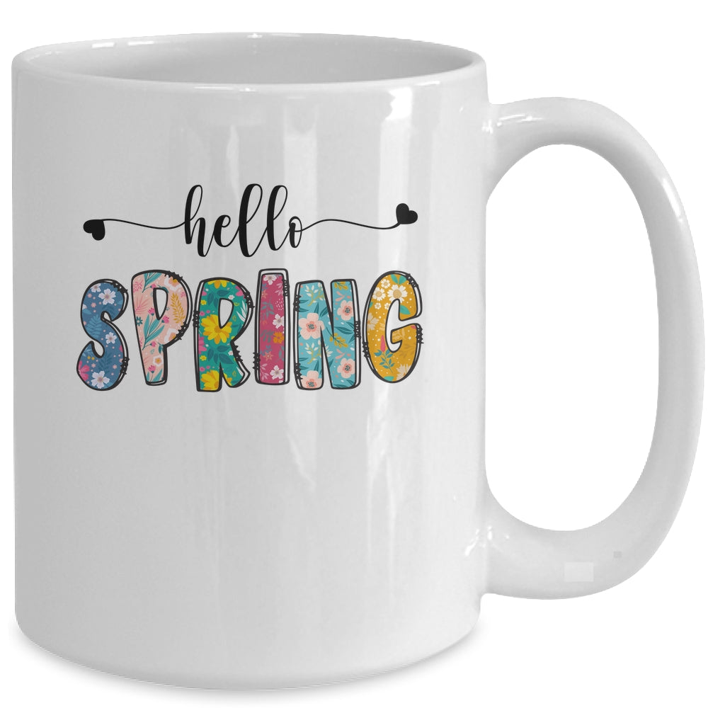 Hello Spring Flower Happy Easter Floral Mom Plant Lover Mug | siriusteestore