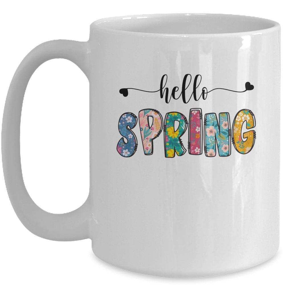 Hello Spring Flower Happy Easter Floral Mom Plant Lover Mug | siriusteestore
