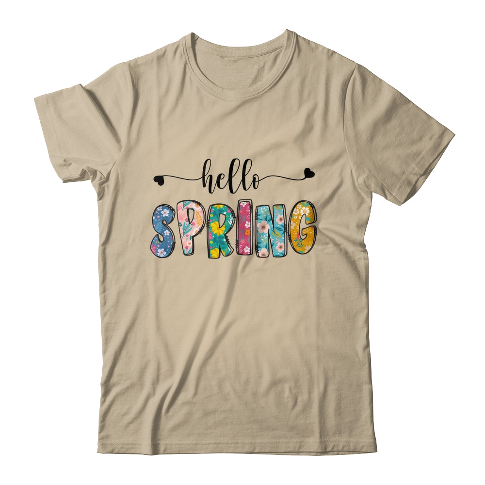 Hello Spring Flower Happy Easter Floral Mom Plant Lover Shirt & Tank Top | siriusteestore