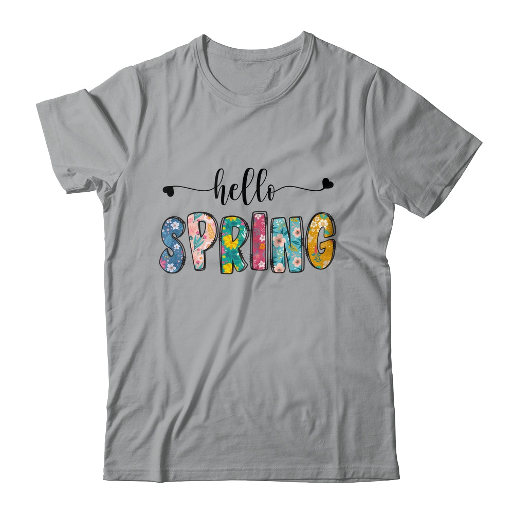 Hello Spring Flower Happy Easter Floral Mom Plant Lover Shirt & Tank Top | siriusteestore