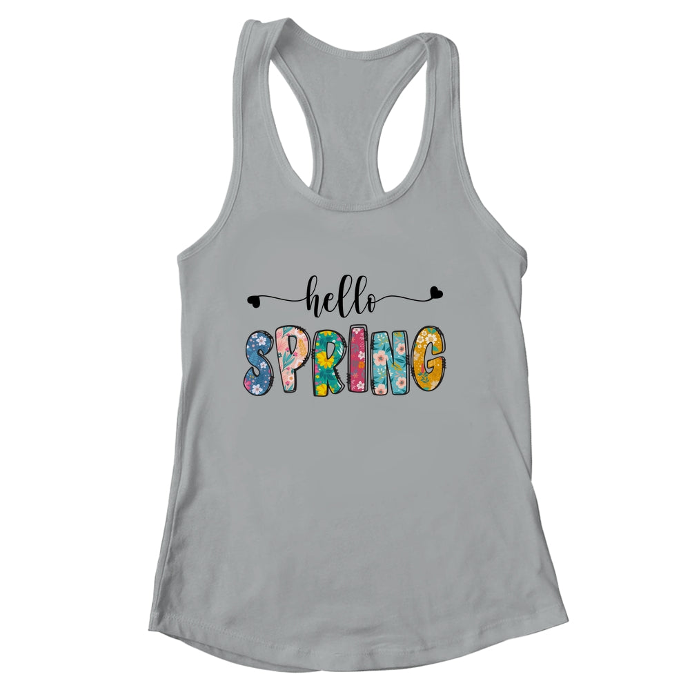 Hello Spring Flower Happy Easter Floral Mom Plant Lover Shirt & Tank Top | siriusteestore