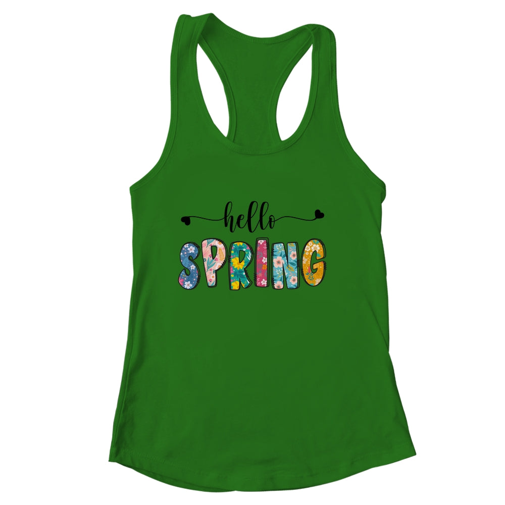 Hello Spring Flower Happy Easter Floral Mom Plant Lover Shirt & Tank Top | siriusteestore
