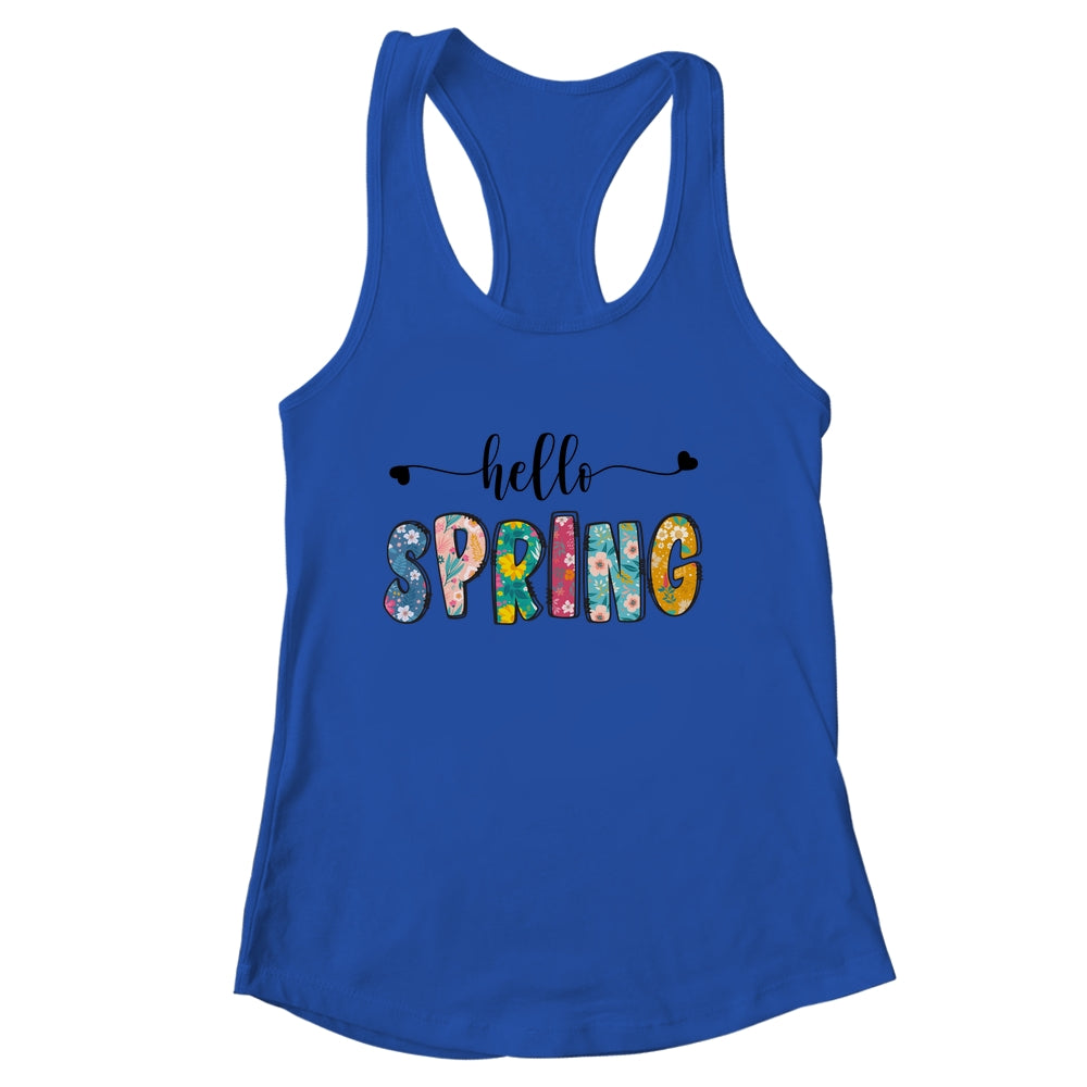 Hello Spring Flower Happy Easter Floral Mom Plant Lover Shirt & Tank Top | siriusteestore