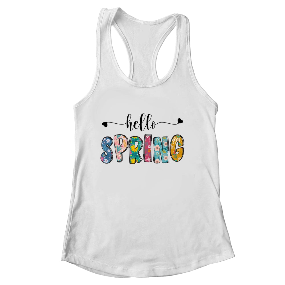 Hello Spring Flower Happy Easter Floral Mom Plant Lover Shirt & Tank Top | siriusteestore