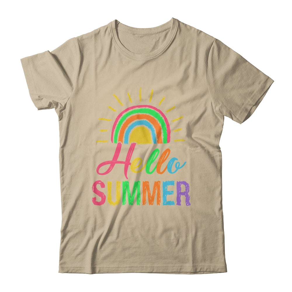 Hello Summer End Of School Year Teacher Cute For Women Kids Shirt & Tank Top | siriusteestore