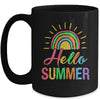 Hello Summer End Of School Year Teacher Cute For Women Kids Mug | siriusteestore
