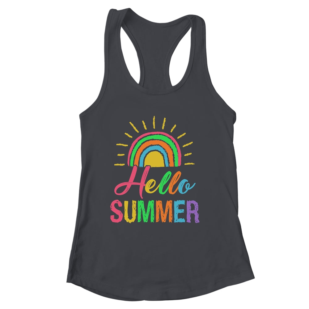 Hello Summer End Of School Year Teacher Cute For Women Kids Shirt & Tank Top | siriusteestore