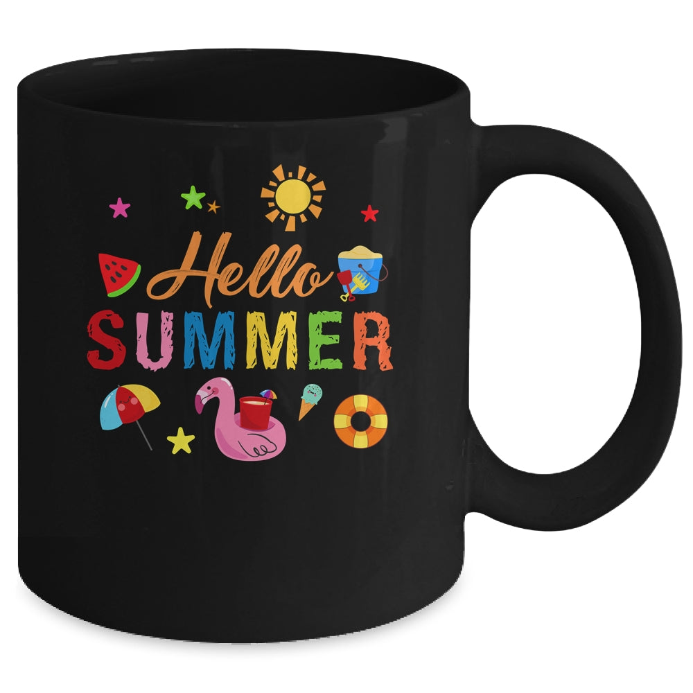 Hello Summer Happy Last Day School Summer Vacation For Kids Mug | siriusteestore