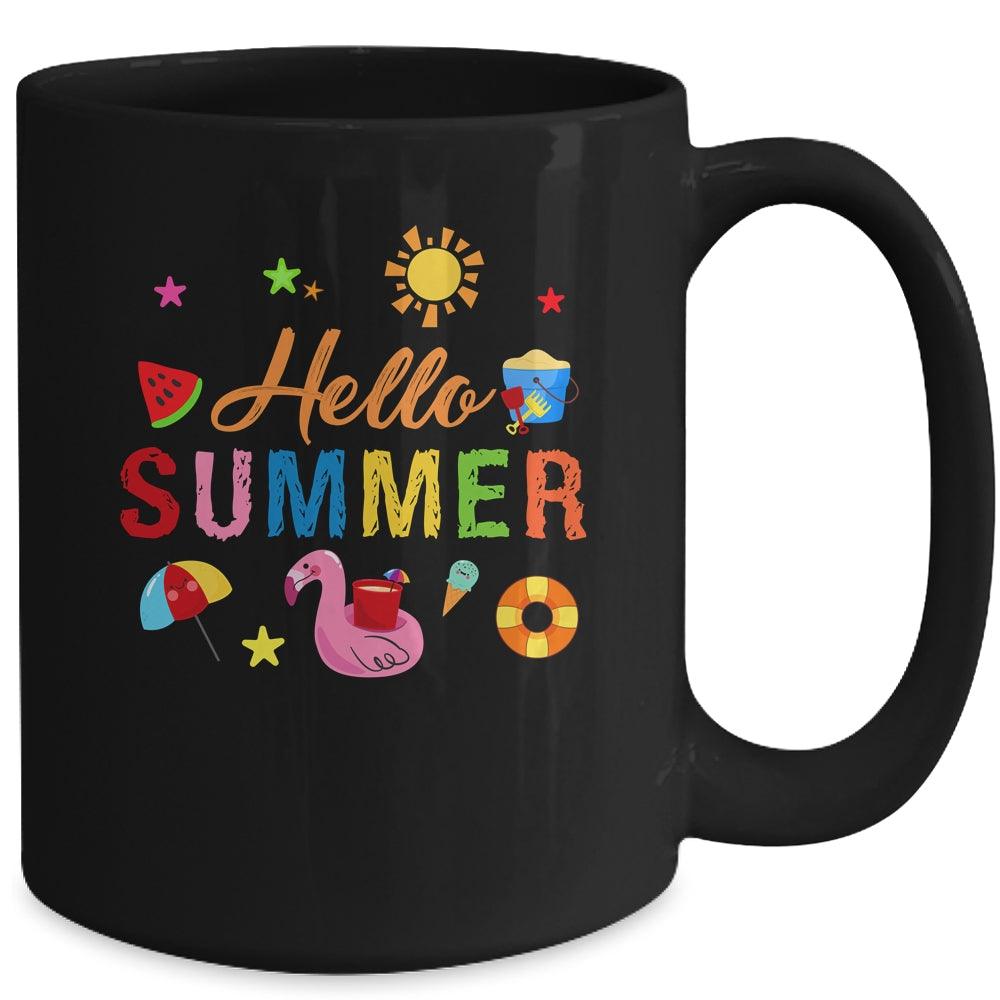 Hello Summer Happy Last Day School Summer Vacation For Kids Mug | siriusteestore