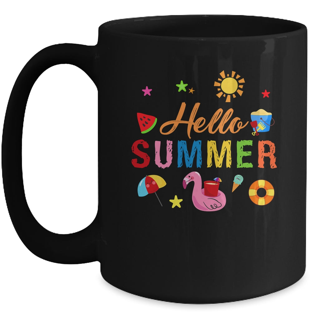 Hello Summer Happy Last Day School Summer Vacation For Kids Mug | siriusteestore