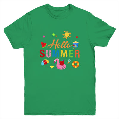 Hello Summer Happy Last Day School Summer Vacation For Kids Youth Shirt | siriusteestore