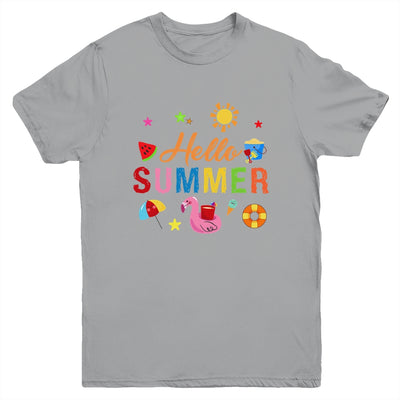 Hello Summer Happy Last Day School Summer Vacation For Kids Youth Shirt | siriusteestore