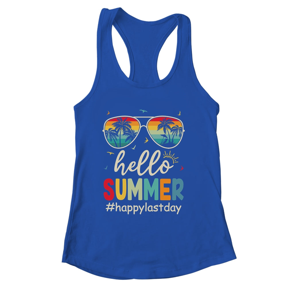 Hello Summer Happy Summer Vacation Retro Beach Men Women Shirt & Tank Top | siriusteestore