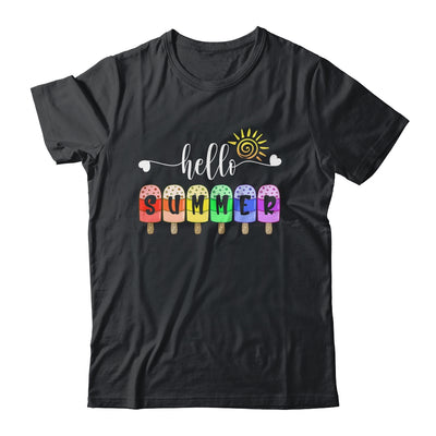 Hello Summer Ice Cream Family Vacation Popsicle Ice Beach Shirt & Tank Top | siriusteestore