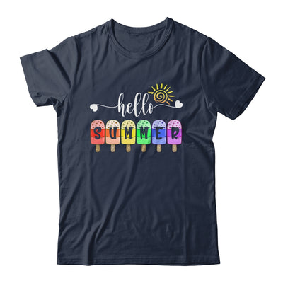 Hello Summer Ice Cream Family Vacation Popsicle Ice Beach Shirt & Tank Top | siriusteestore