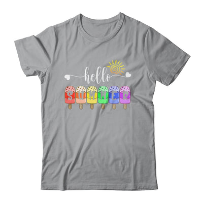 Hello Summer Ice Cream Family Vacation Popsicle Ice Beach Shirt & Tank Top | siriusteestore