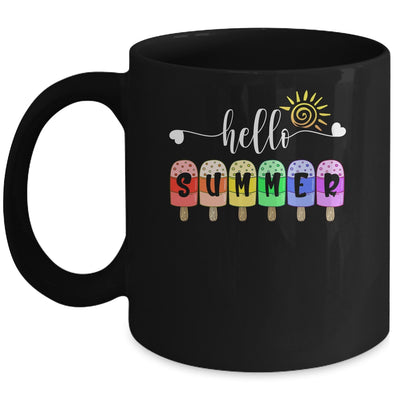 Hello Summer Ice Cream Family Vacation Popsicle Ice Beach Mug | siriusteestore